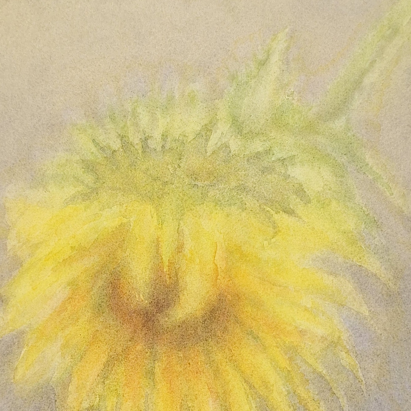 Aurinko tuli käymään, 25,5 x 20cm, akvarelli.