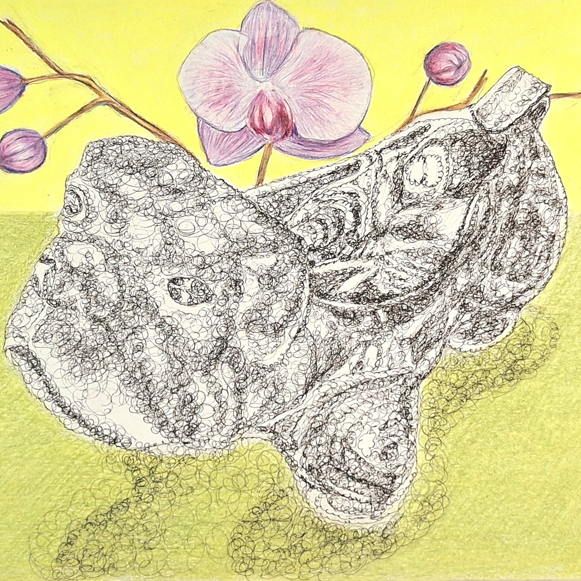 A Better Day for the Dog, Ink and colored pencils, 22x31cm
