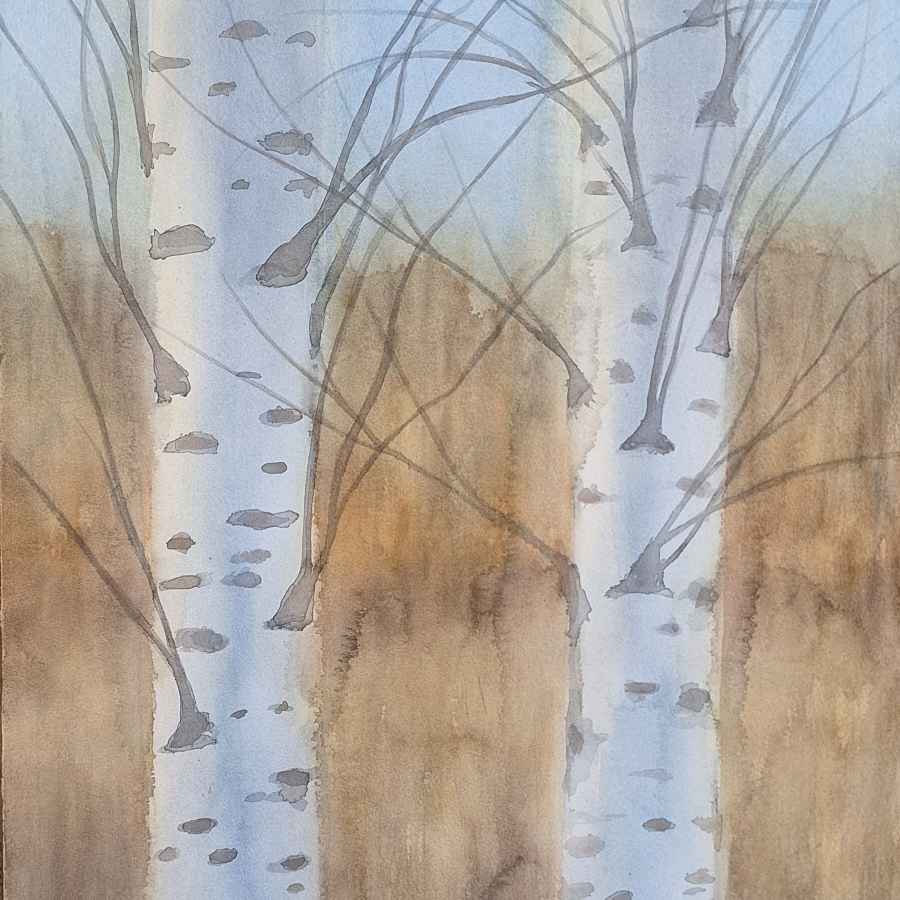 Ovi elämään, 100 x 60cm, akvarelli.