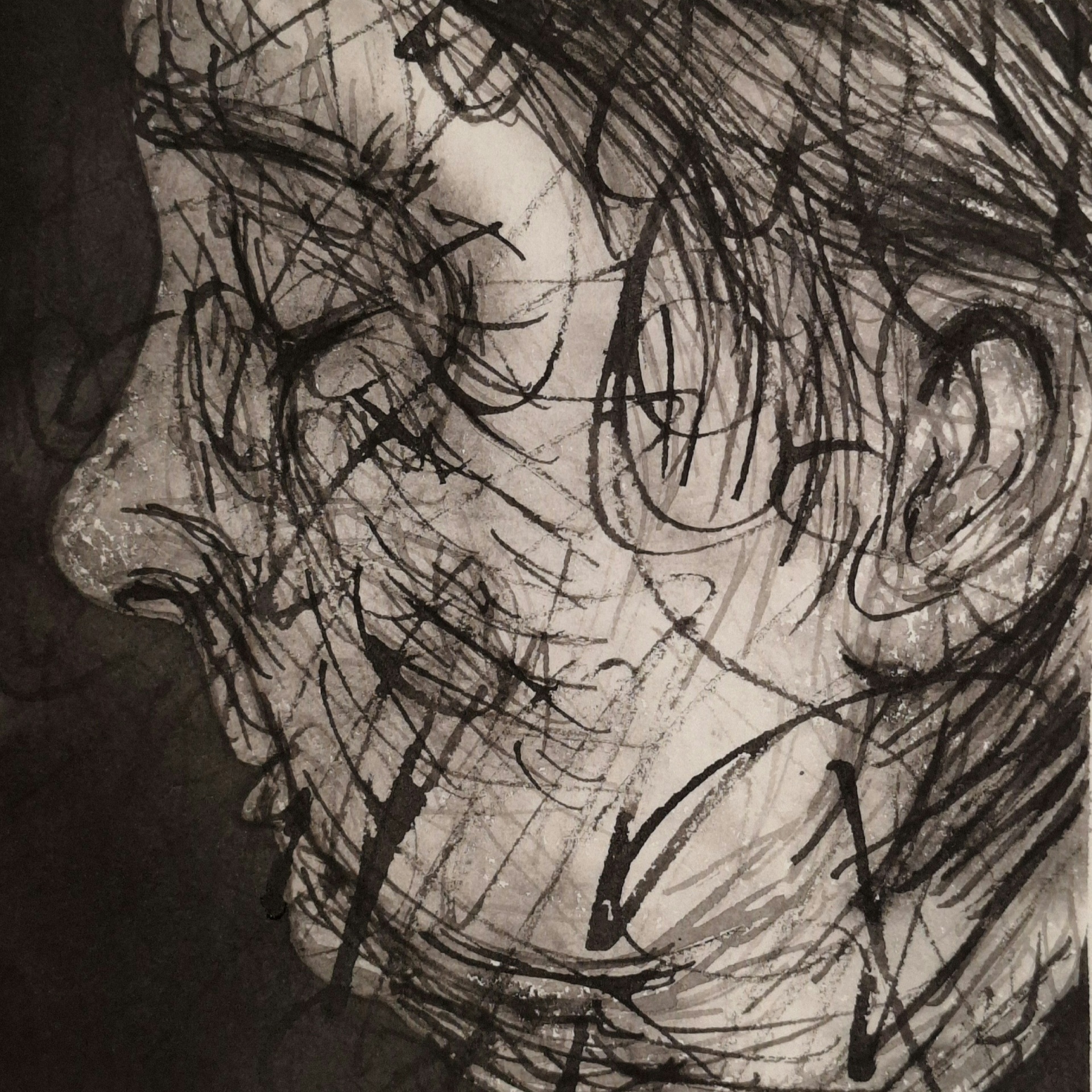 Mother IV, Ink, 24x 30cm