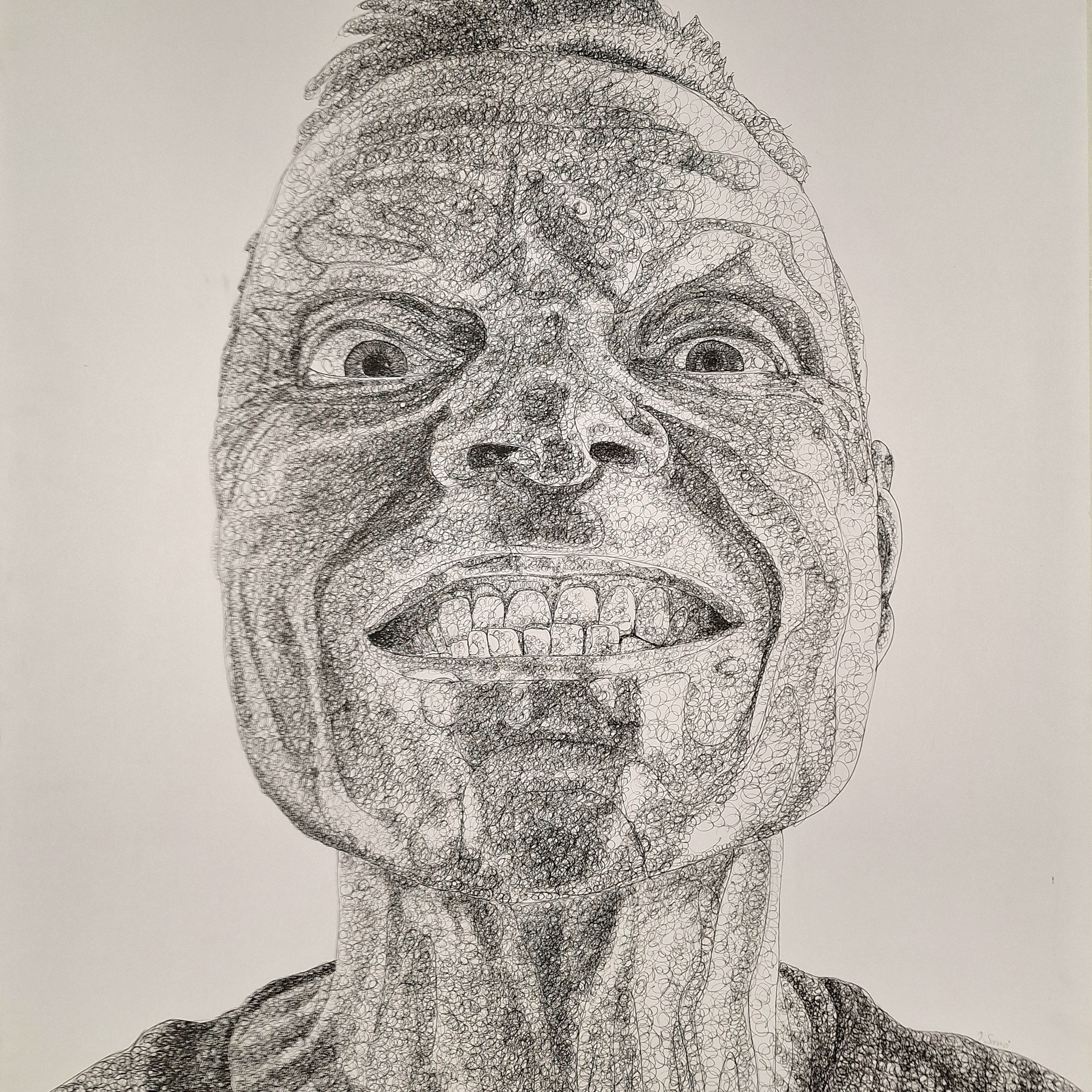 Joonas, 2023, ink on paper, 104x72cm